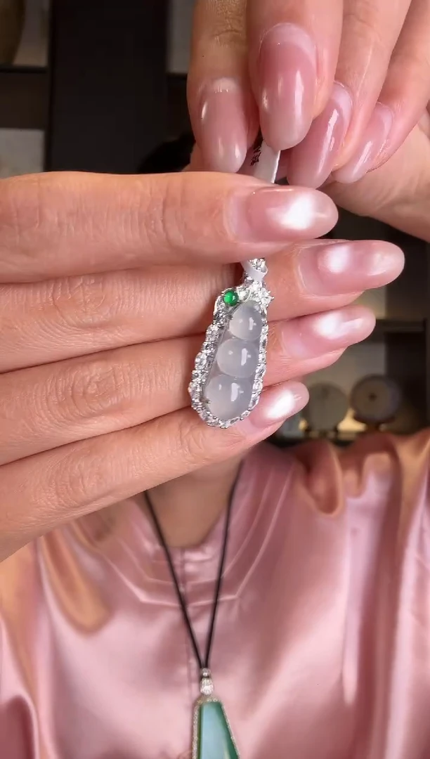 颈饰银S925镶嵌翡翠139