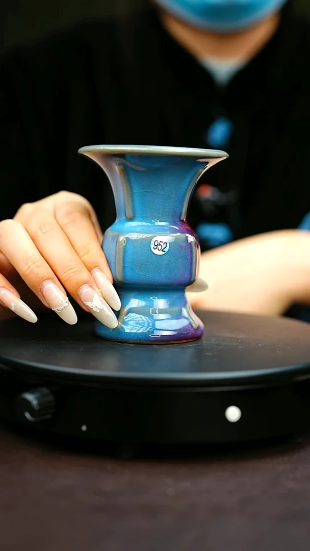 952#原矿钧瓷炉钧釉摆件