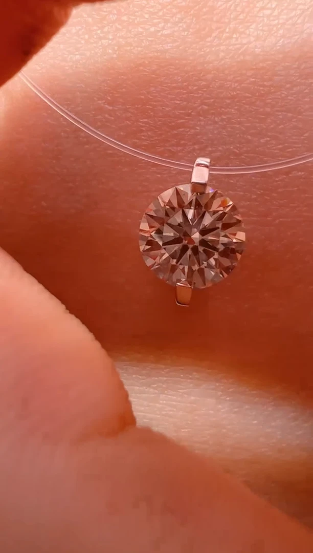 实验室培育钻石裸石未镶嵌人鱼项链1.15ct