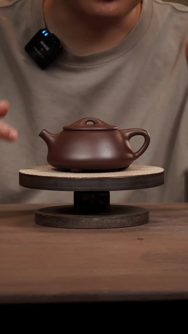 茶壶紫砂老紫泥石瓢