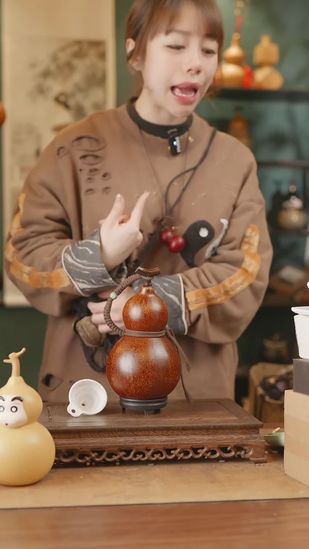 【闪购商品】51号精品天然大漆工艺防渗内胆酒葫芦~
