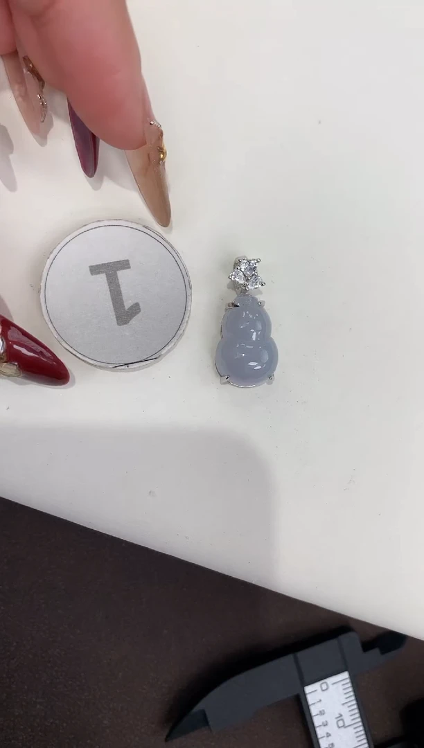 颈饰银S925镶嵌翡翠天然缅甸a货翡翠