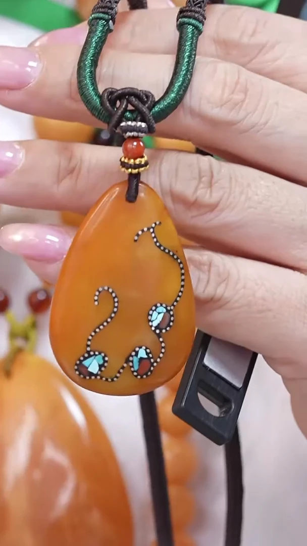 蜜蜡颈饰未镶嵌5181天然蜜蜡珠宝奇石云端妖孽全部保真