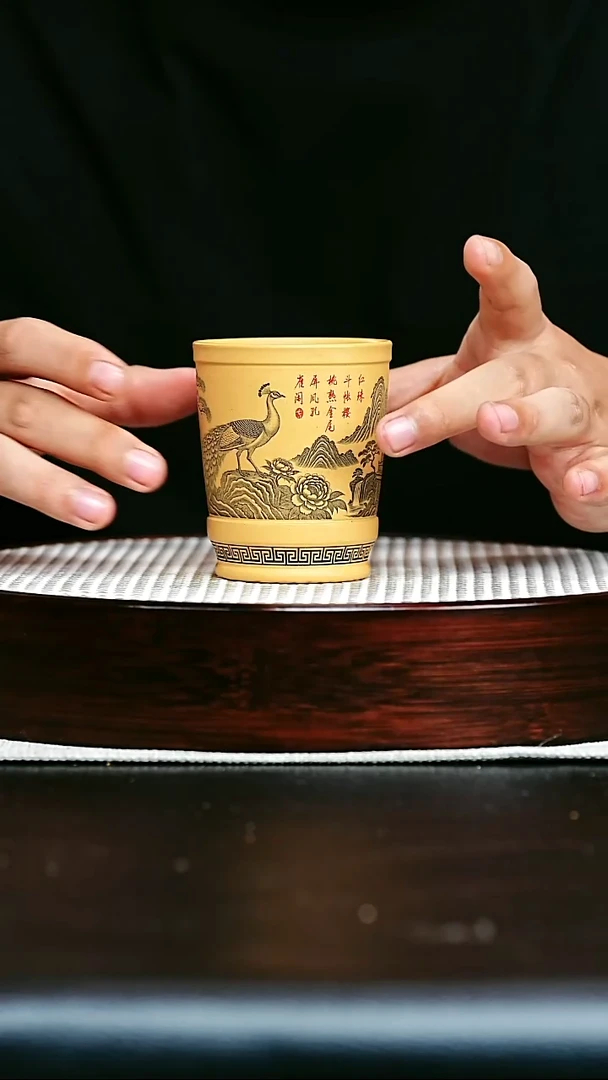 茶杯紫砂宜兴紫砂 主人杯 孔雀 2