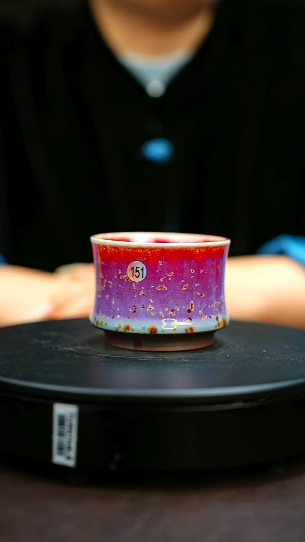 151#原矿钧瓷炉钧釉马蹄杯