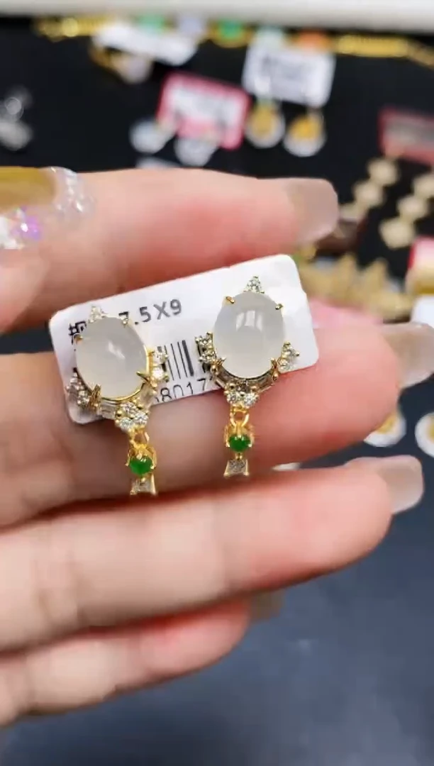 银S925镶嵌戒指翡翠6178