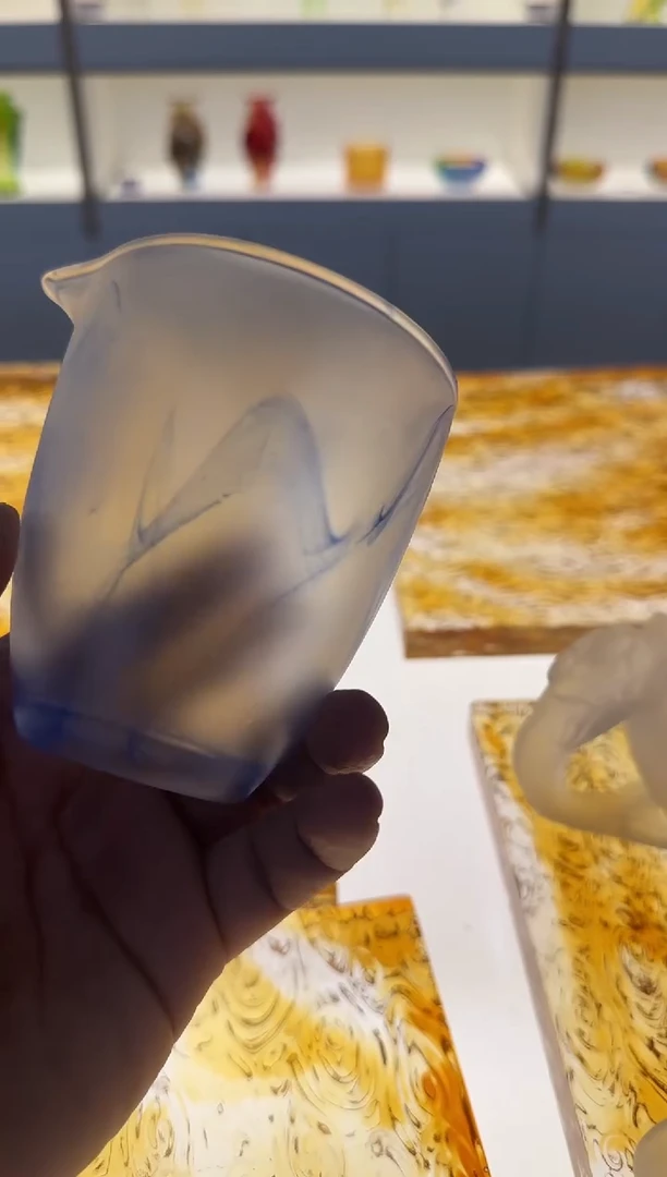 手工艺品琉璃水墨纹公道