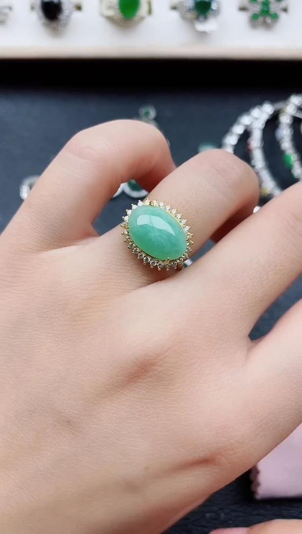【闪购商品】翡翠戒指银S925镶嵌11111