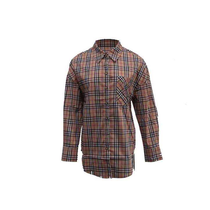 【小北专属】曼德诗2025新款长袖经典格纹衬衫330993-95875