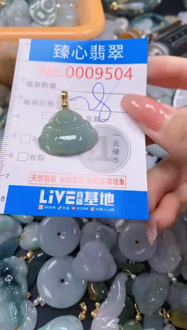 翡翠未镶嵌颈饰9504