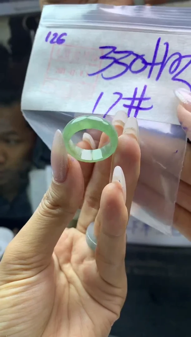 【闪购商品】定制翡翠未镶嵌126戒圈17*340元毛货需精抛光