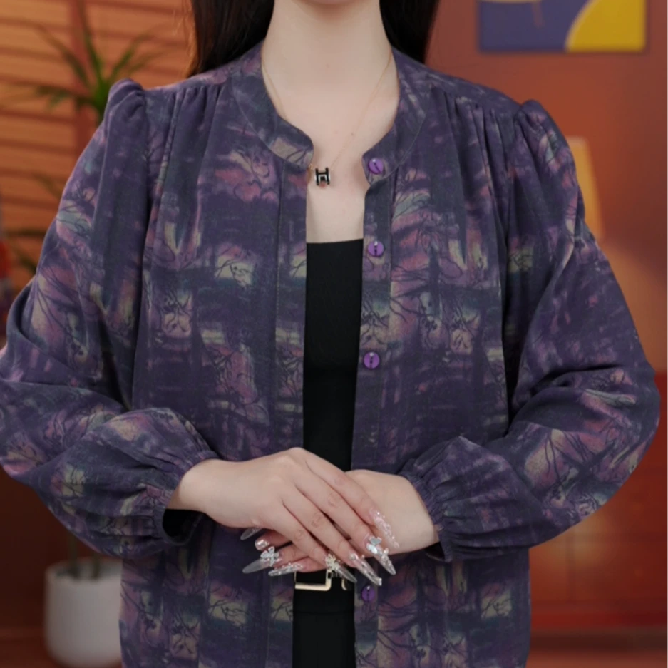 X1966【出口原单】气质优雅时尚碎花衬衫-生生