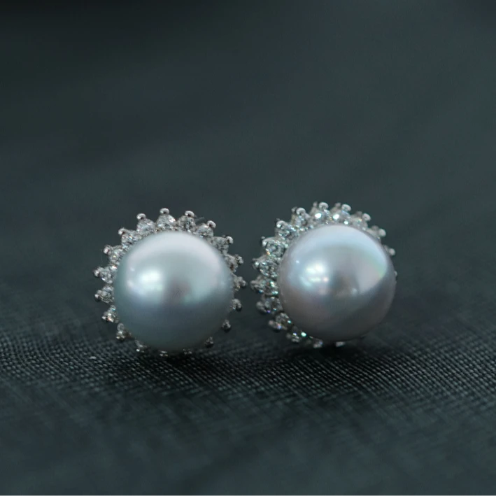 s925海水真多麻耳钉 DO090146