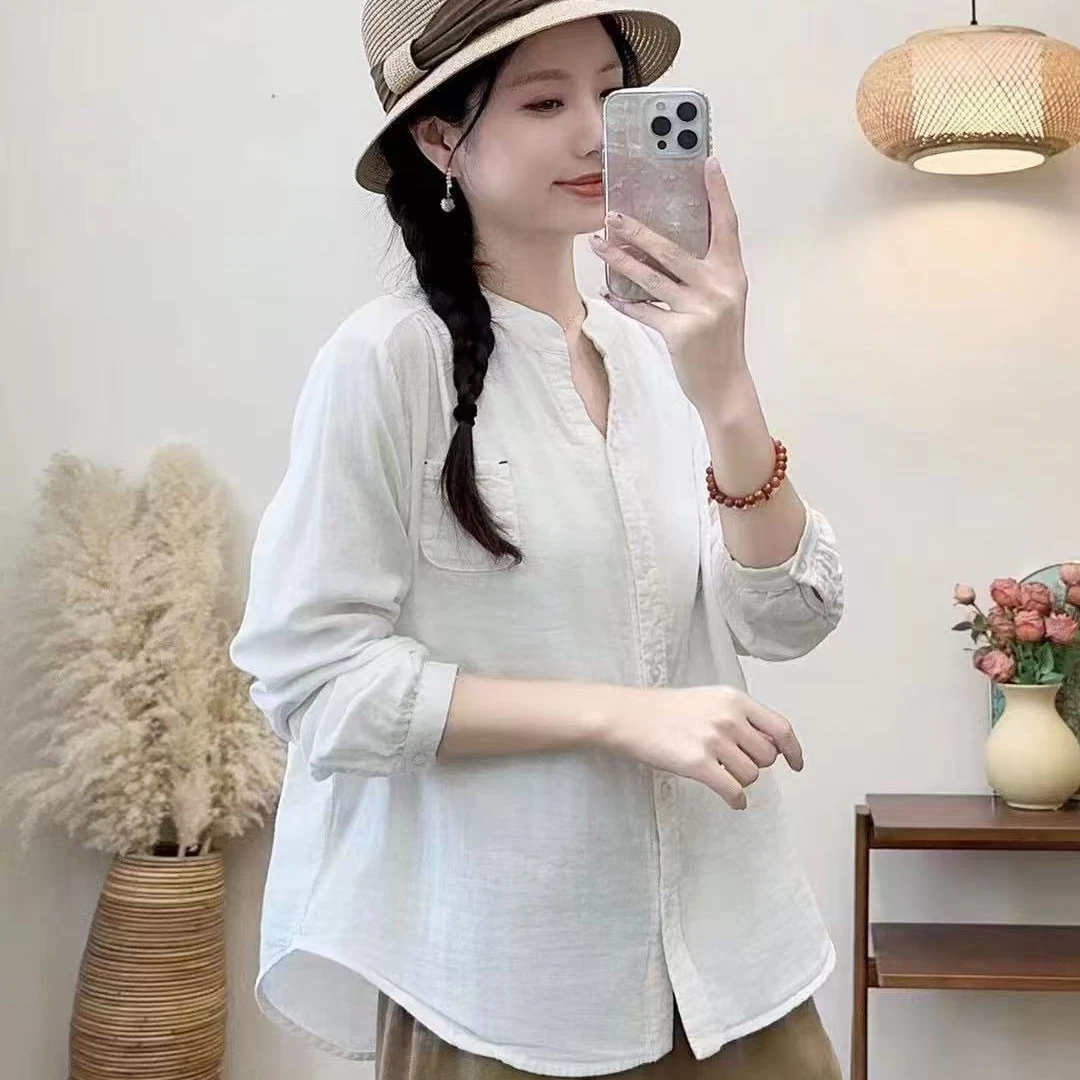 511双纱衬衣 三色 均码