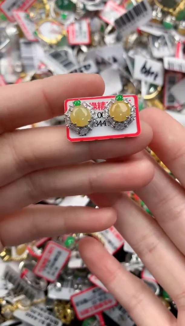 银S925镶嵌戒指翡翠2222----4