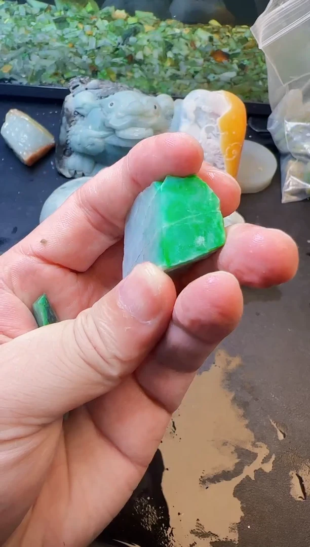 翡翠挂件未镶嵌069天然缅甸A货翡翠