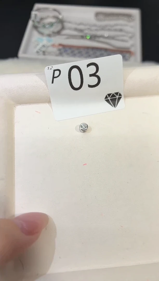 合成碳硅石925银多样性发一颗P03