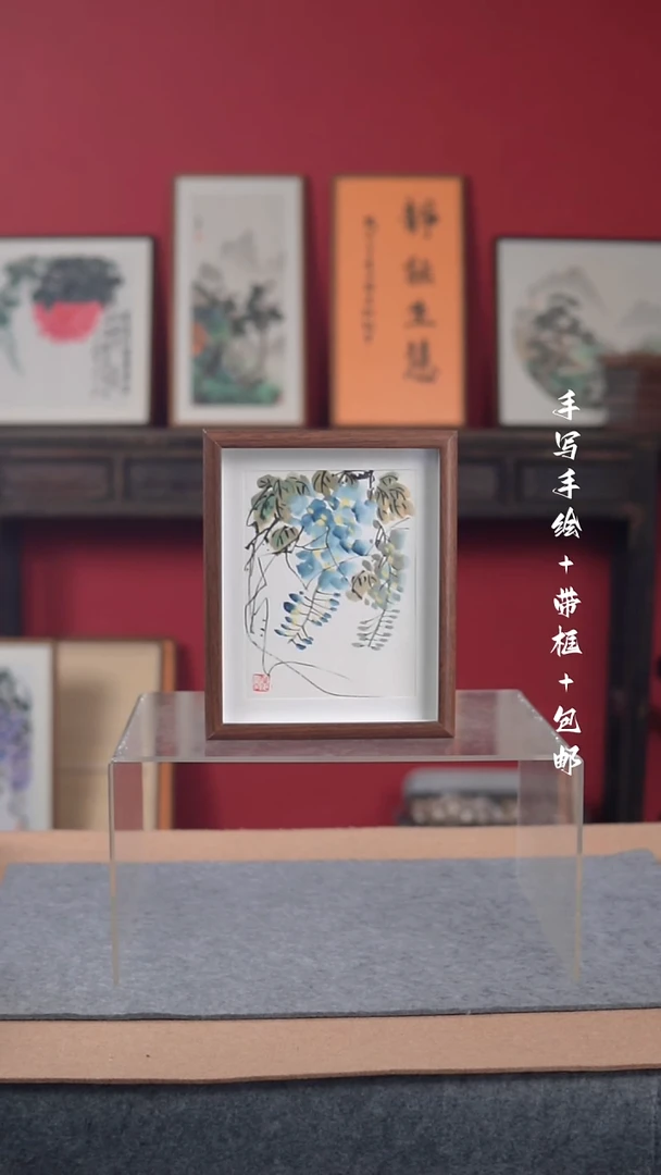 国画手写手绘10寸摆台-花鸟作品