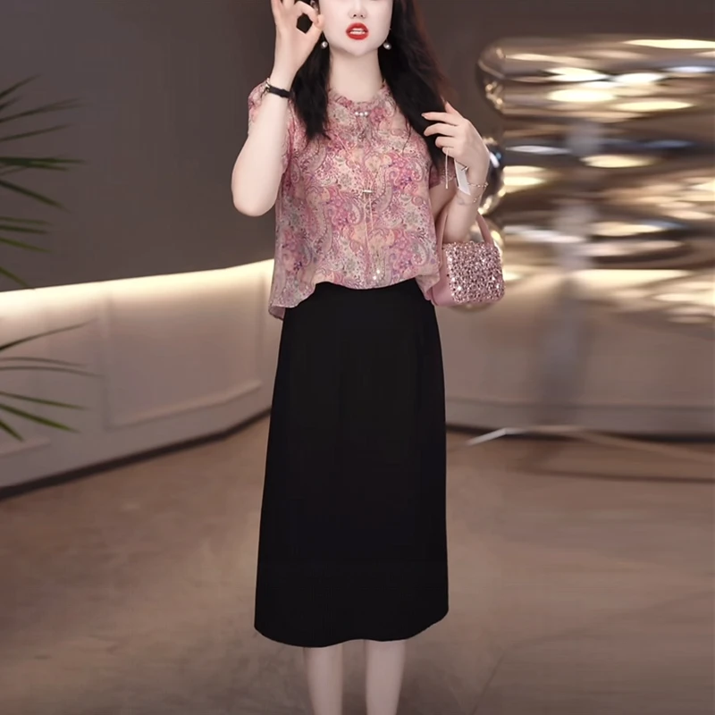 乔琪丝气质轻奢高级感女装2025夏季新款时尚减龄遮腰显瘦连衣裙子