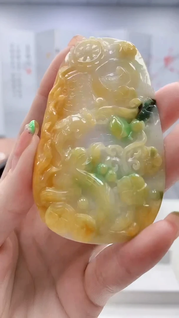 未镶嵌定制翡翠4829ry-毛货挂件100