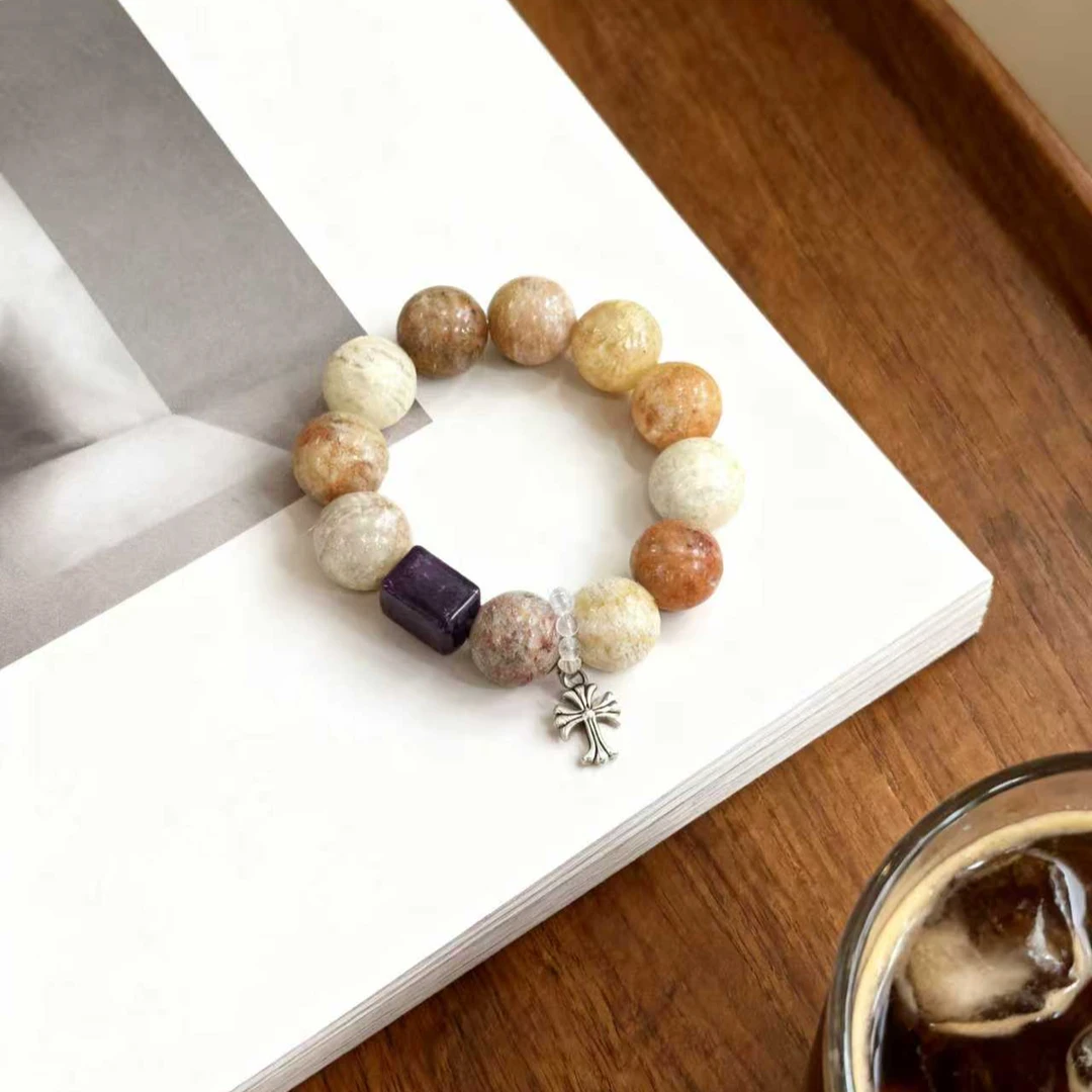 棕樱晶珞手串-058