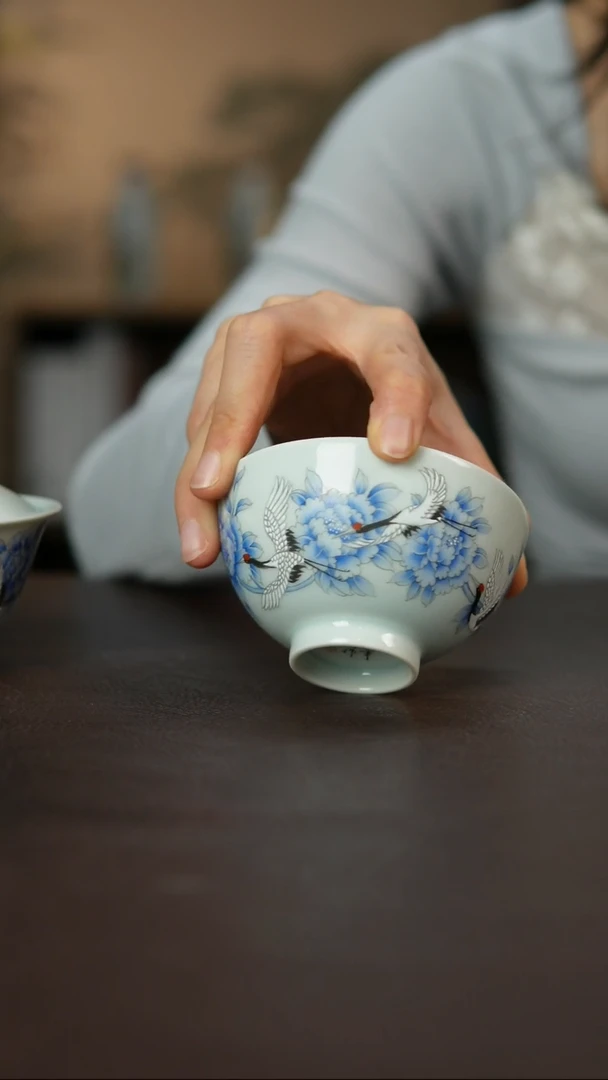 景德镇陶瓷杯碗柴烧多人