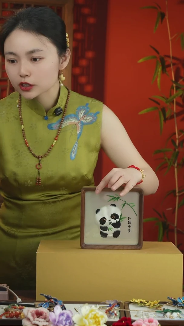 刺绣非遗苏绣摆件