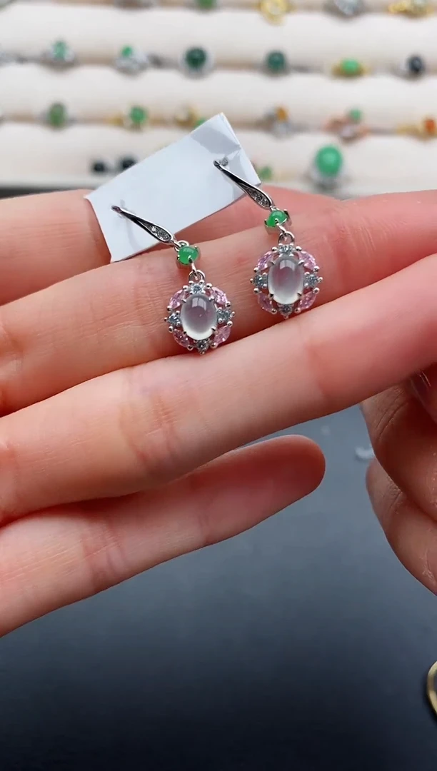 银S925镶嵌戒指翡翠77777777+5