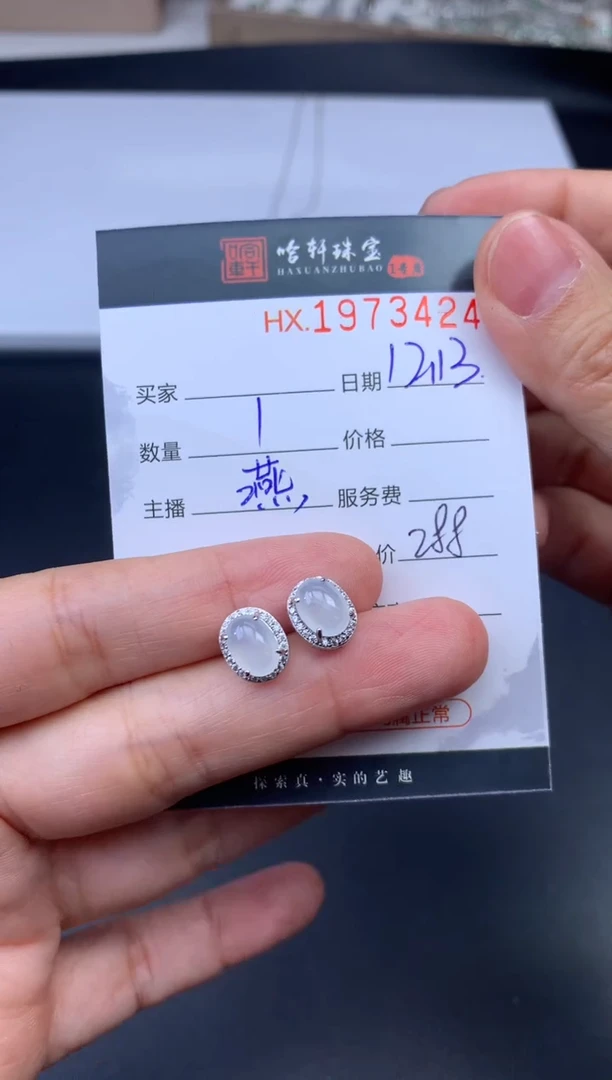 未镶嵌挂件翡翠哈轩 耳饰1对