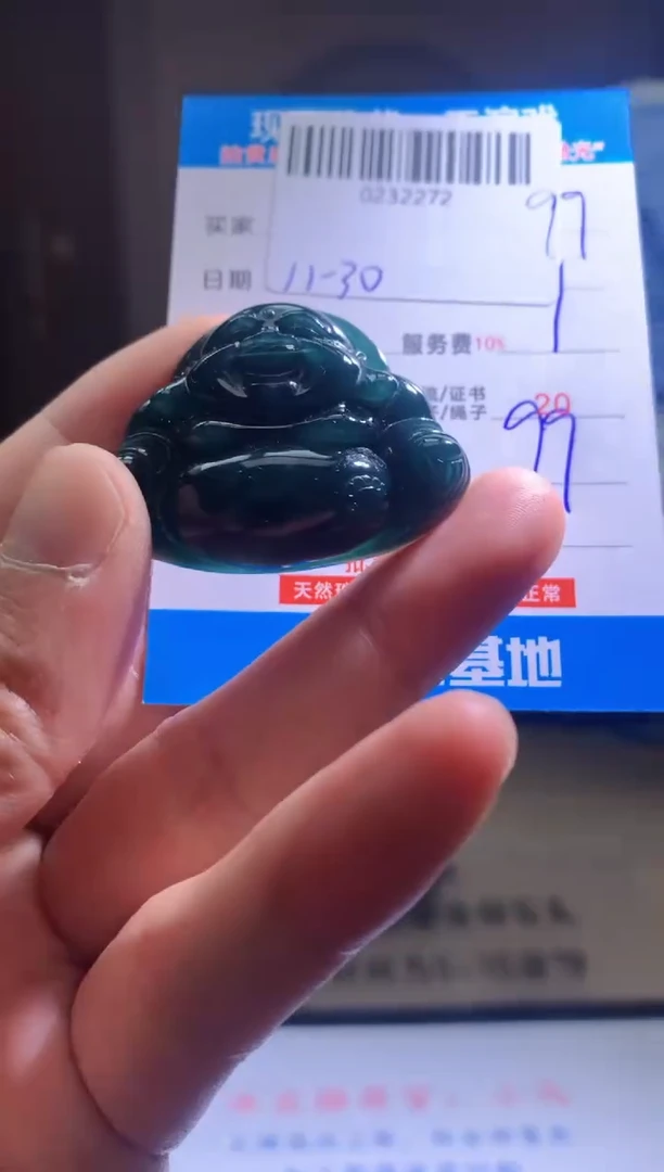 颈饰未镶嵌翡翠天然翡翠A货拍一发一