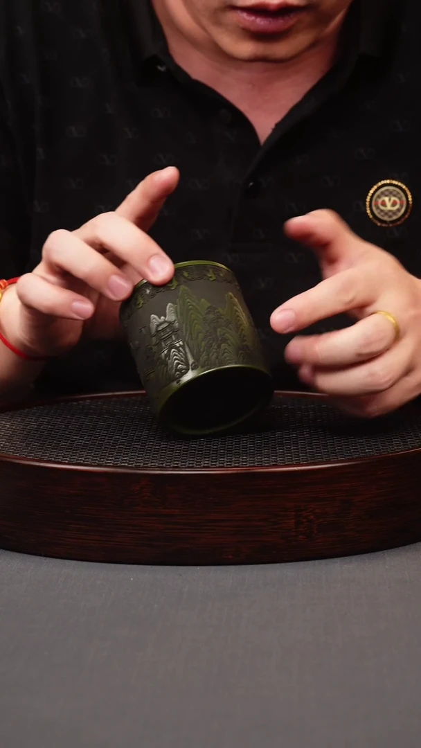 茶壶紫砂绿泥直筒主人杯