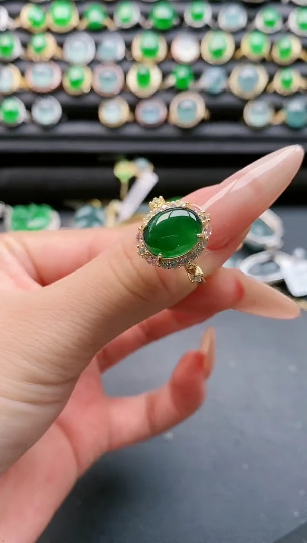 【闪购商品】翡翠戒指银S925镶嵌1111111