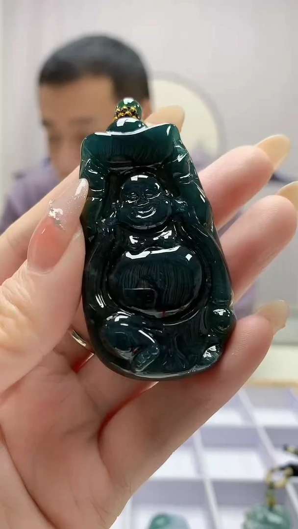定制翡翠未镶嵌4898DD-毛货挂件83