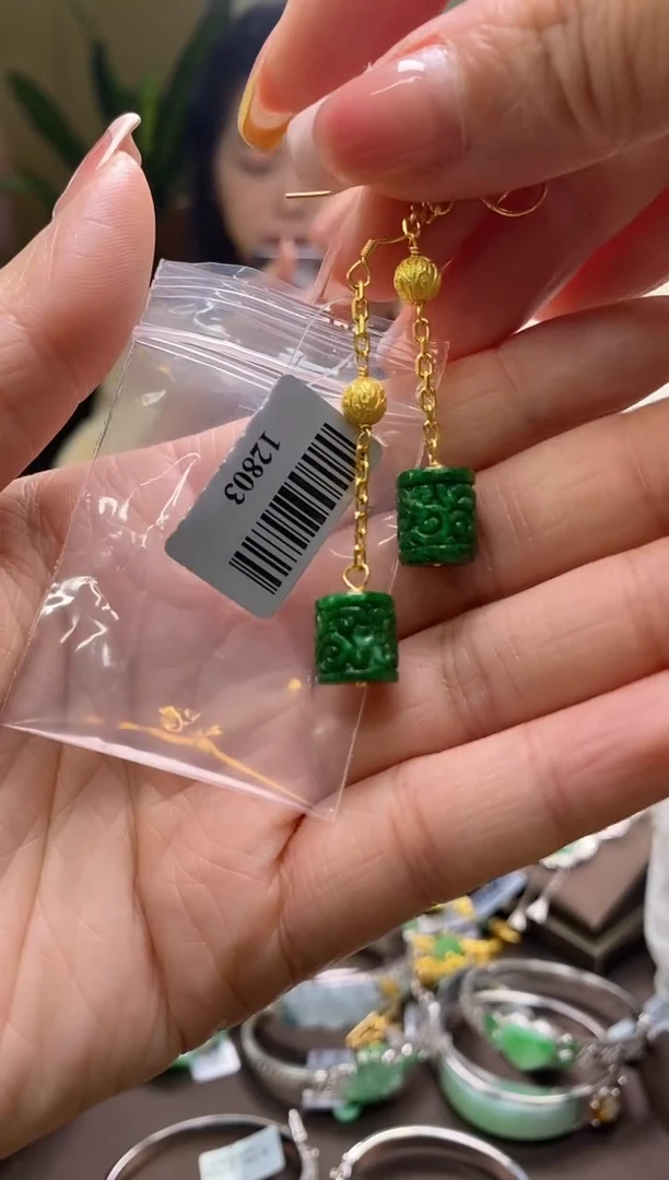 翡翠银S925镶嵌颈饰净货12803