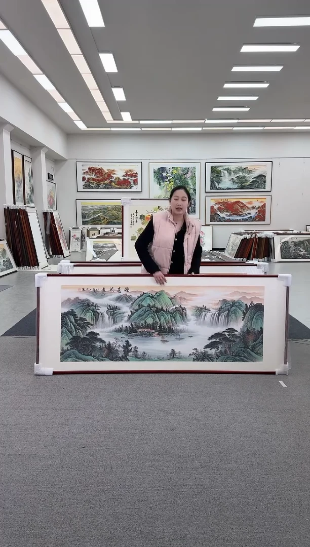 国画手绘 源远流长 219*88