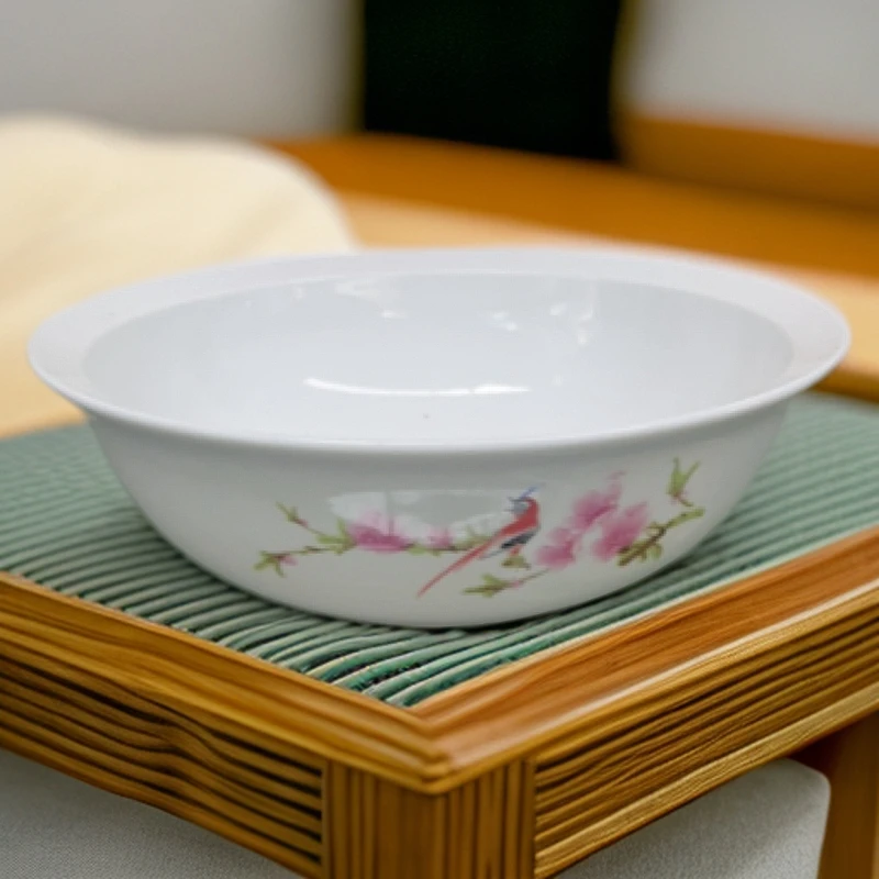 景德镇陶瓷水点桃花9寸无盖品锅