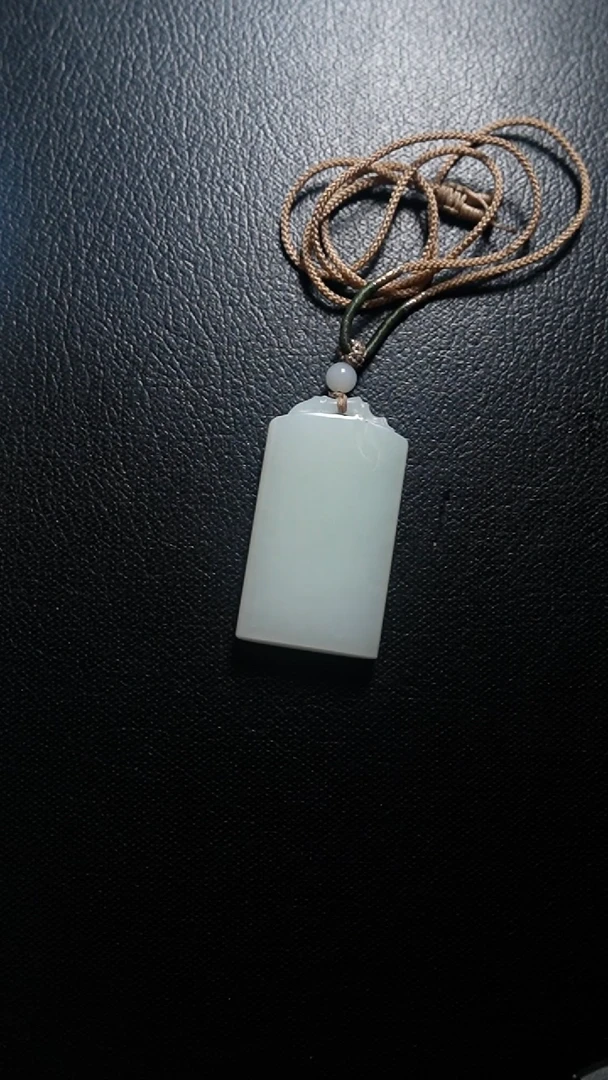 颈饰未镶嵌和田玉竹节牌