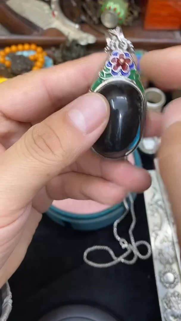 珐琅吊坠800银【闪购商品】主播推荐