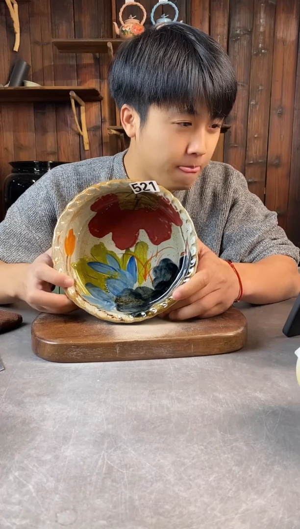 碗521，手工手绘，超值陶瓷