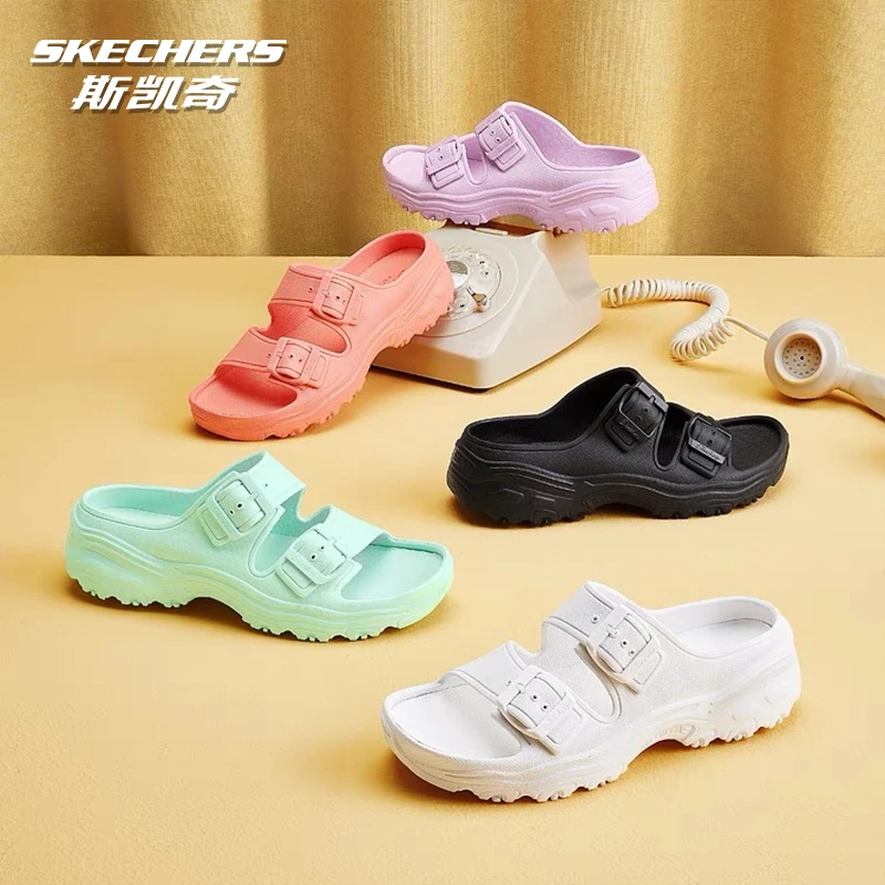 Skechers斯凯奇春夏新款厚底防滑凉鞋软底休闲运动拖鞋女111246
