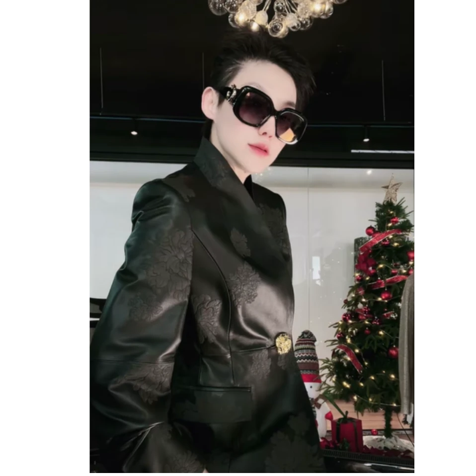 金扣子 皮衣外套 WT1111