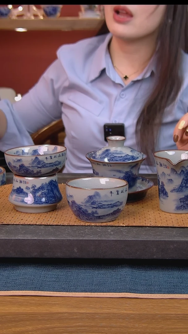 简装家用款4件套 老陶泥开片纹陶瓷茶具