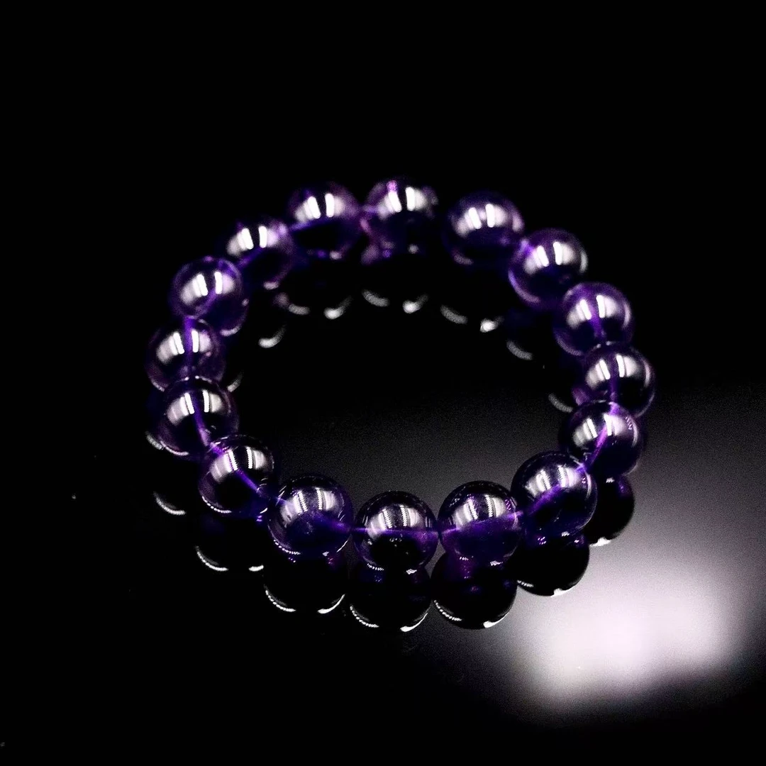 纯天然收藏级星空老矿乌拉圭紫水晶手串S3082-尺寸可选多样性发一