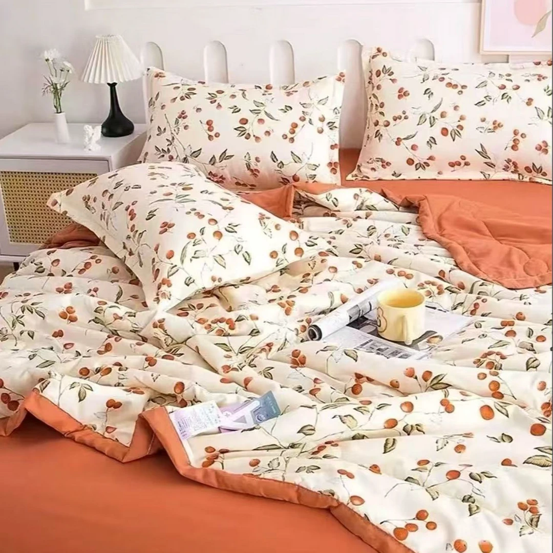 【免费30天试睡】相思红豆印花夏凉被150*200cm空调被夏被