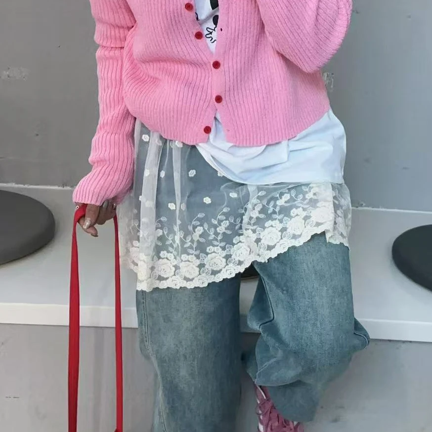 SISTERS【四季款】2025新款米杏色蕾丝屁帘裙【好百搭的呀】