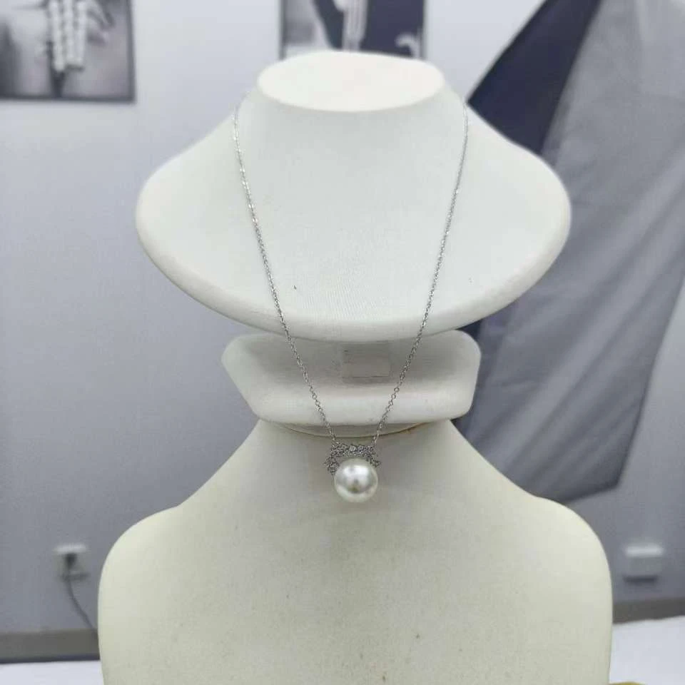 轻奢满锆奥白色龙珠吊坠首饰58