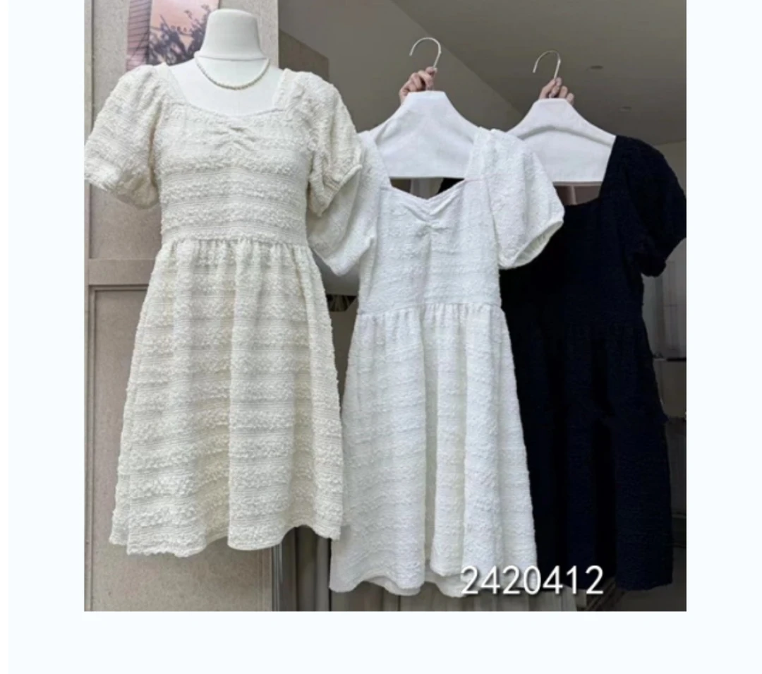 小妳XiaoNi———（夏款褶皱连衣裙2420412）