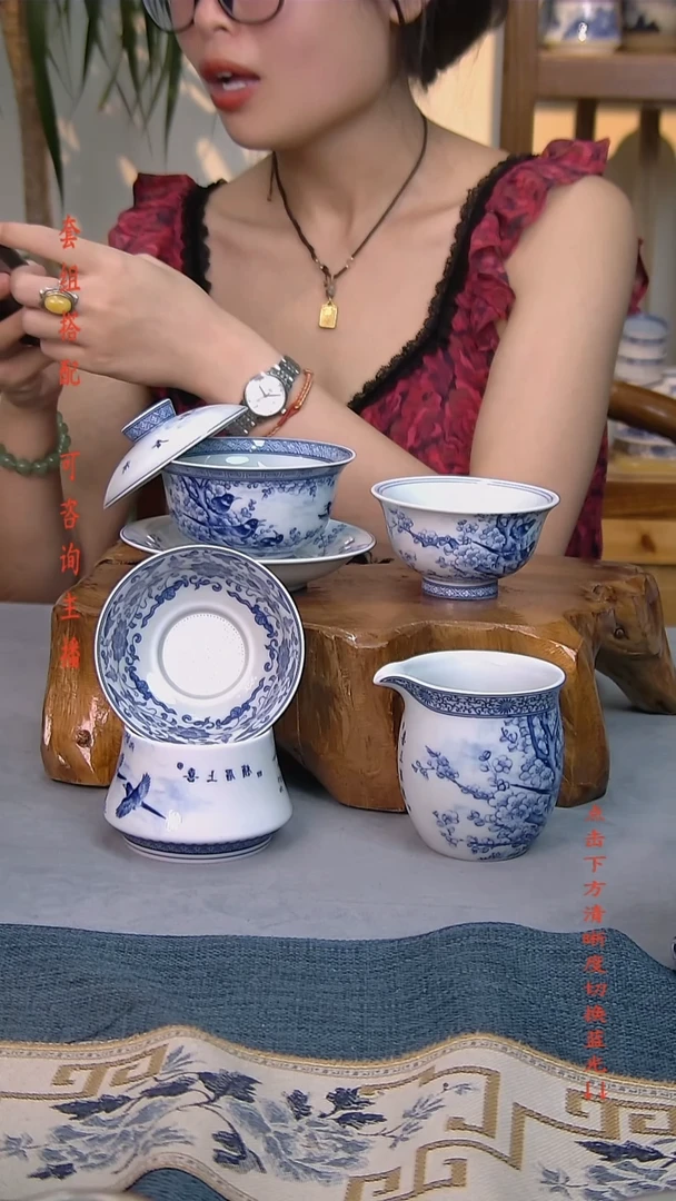 简装家用款4件套 白瓷陶瓷茶具