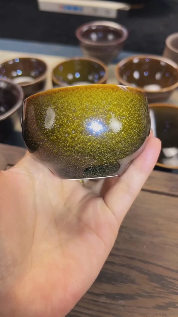 鳝鱼黄色禅定杯原矿釉