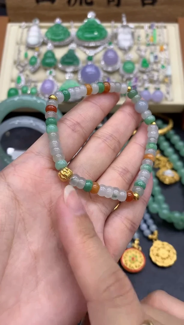 未镶嵌手串翡翠85-中国好珍宝